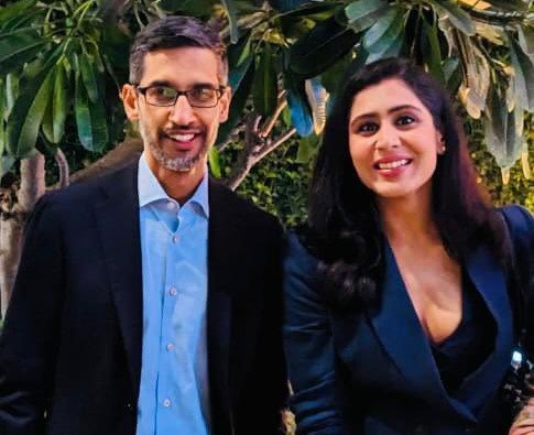 Ghazal Alagh with Sundar Pichai